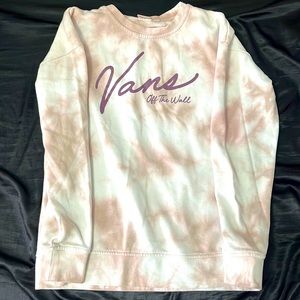 vans pink tie dye crewneck